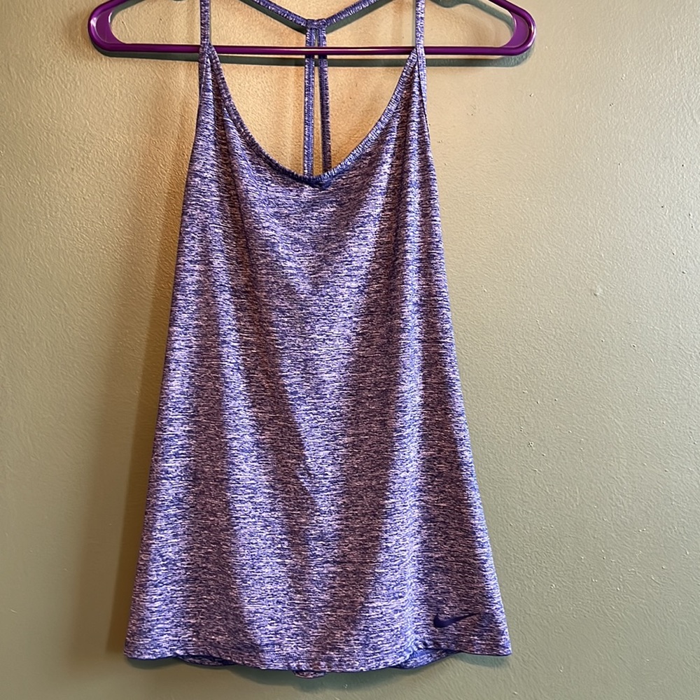 Nike Dri-Fit Size M Blue Workout Tank Top Racer Back Spaghetti Strap